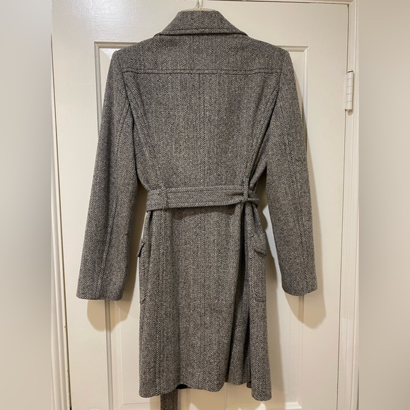 Thailan Womens Grey white marked wool peacoat jacket - Picture 9 of 9